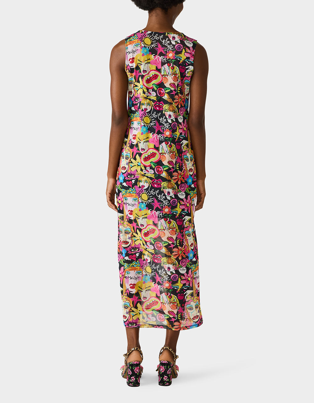 BETSEY'S ART TANK DRESS BLACK MULTI - APPAREL - Betsey Johnson - view 3