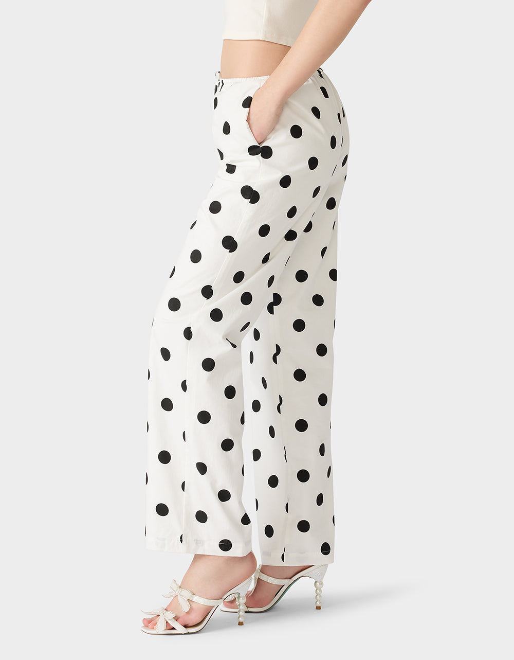 DOTTY DARLING PANTS WHITE - APPAREL - Betsey Johnson - view 5