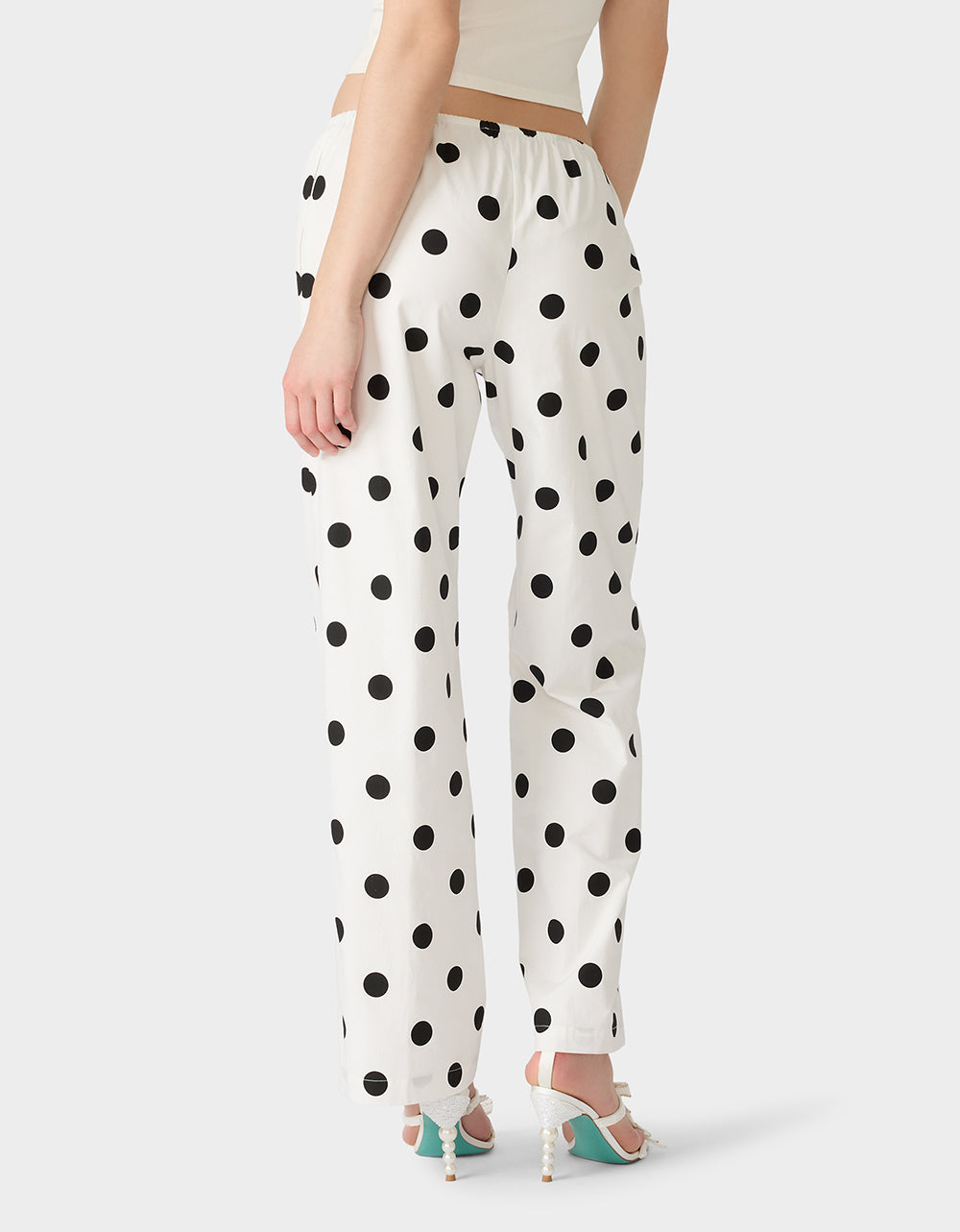 DOTTY DARLING PANTS WHITE - APPAREL - Betsey Johnson - view 6