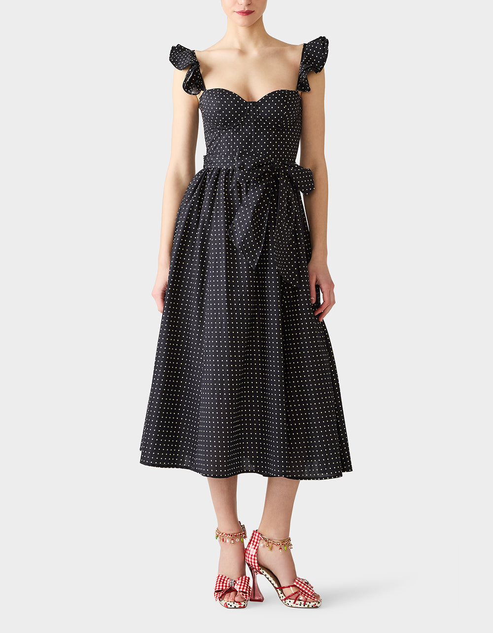 LOVELY IN DOTS DRESS BLACK/IVORY - APPAREL - Betsey Johnson - view 4