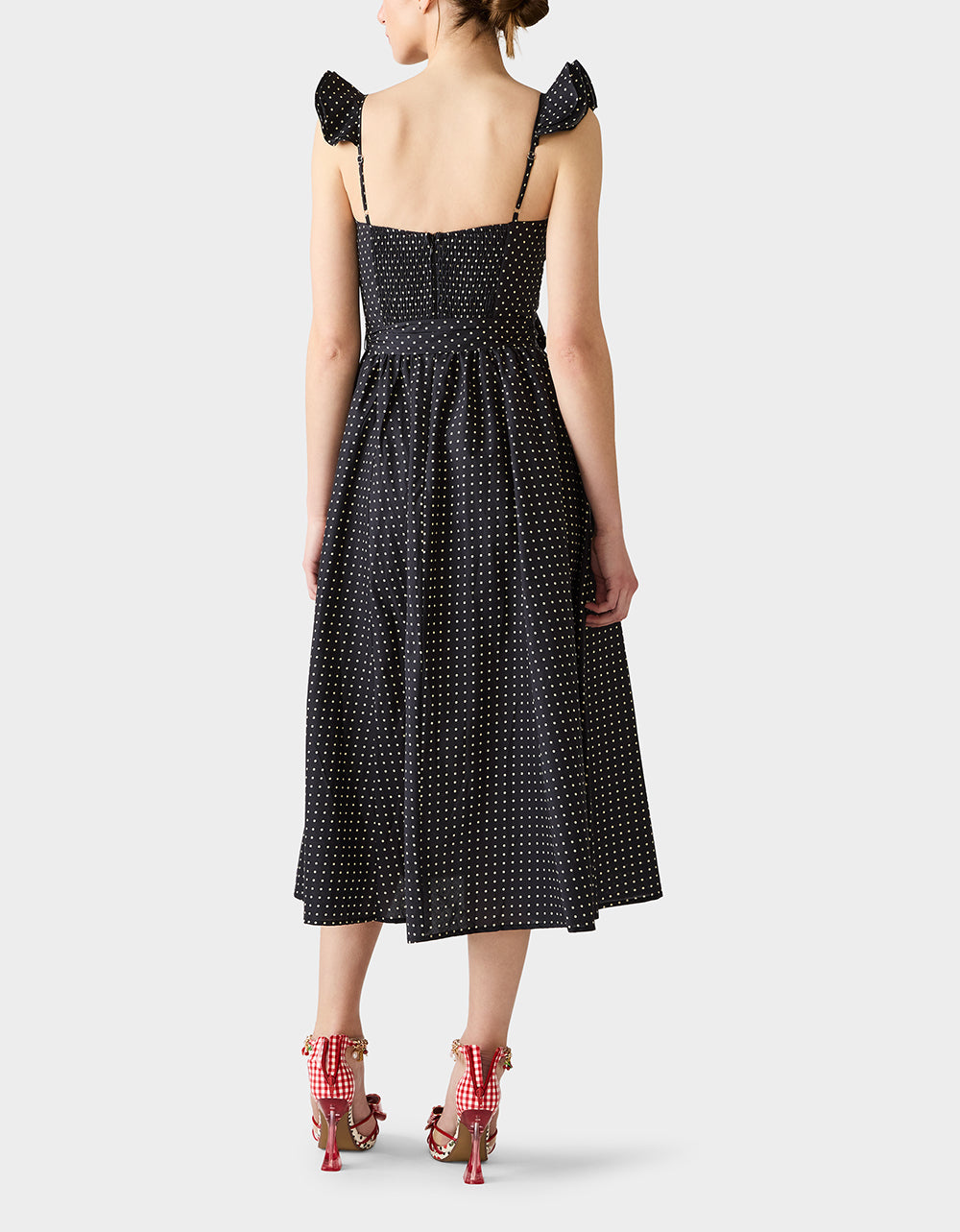 Women's Lovely In Dots Dress Black/ivory In Black Ivory | Size Small | Betsey Johnson Women's Lovely In Dots Dress Black/ivory In Black Ivory | Size Small | Betsey Johnson