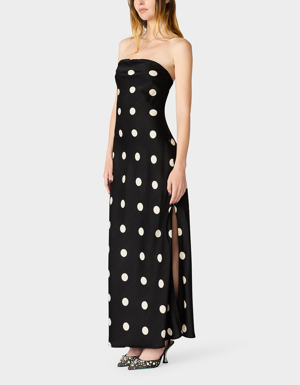 POLKA DOT GOWN BLACK/IVORY - view 2