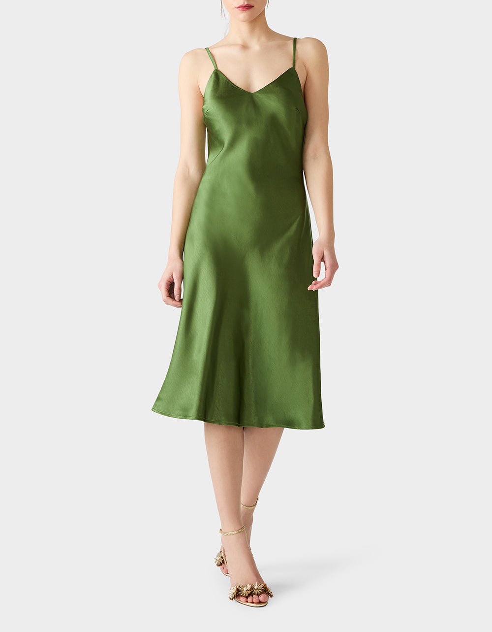 TRUE SLIP DRESS GREEN - APPAREL - Betsey Johnson - view 3