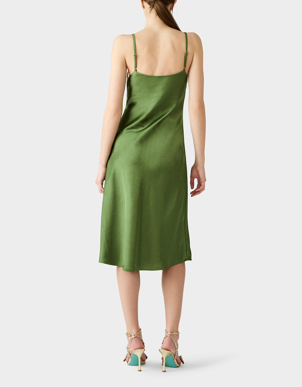 TRUE SLIP DRESS GREEN - APPAREL - Betsey Johnson - view 4