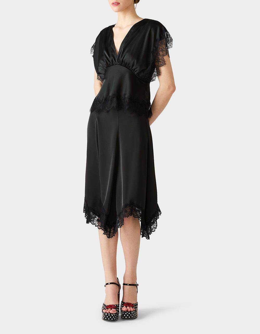 LACE LINES TOP BLACK - APPAREL - Betsey Johnson - view 3
