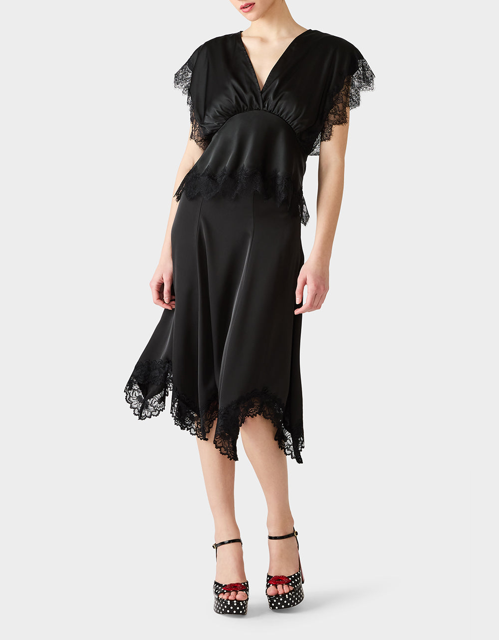 LACE LINES TOP BLACK - APPAREL - Betsey Johnson