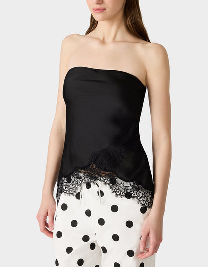 LACE AFFAIR TOP BLACK - APPAREL - Betsey Johnson