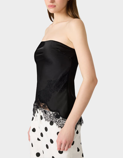 LACE AFFAIR TOP BLACK - APPAREL - Betsey Johnson
