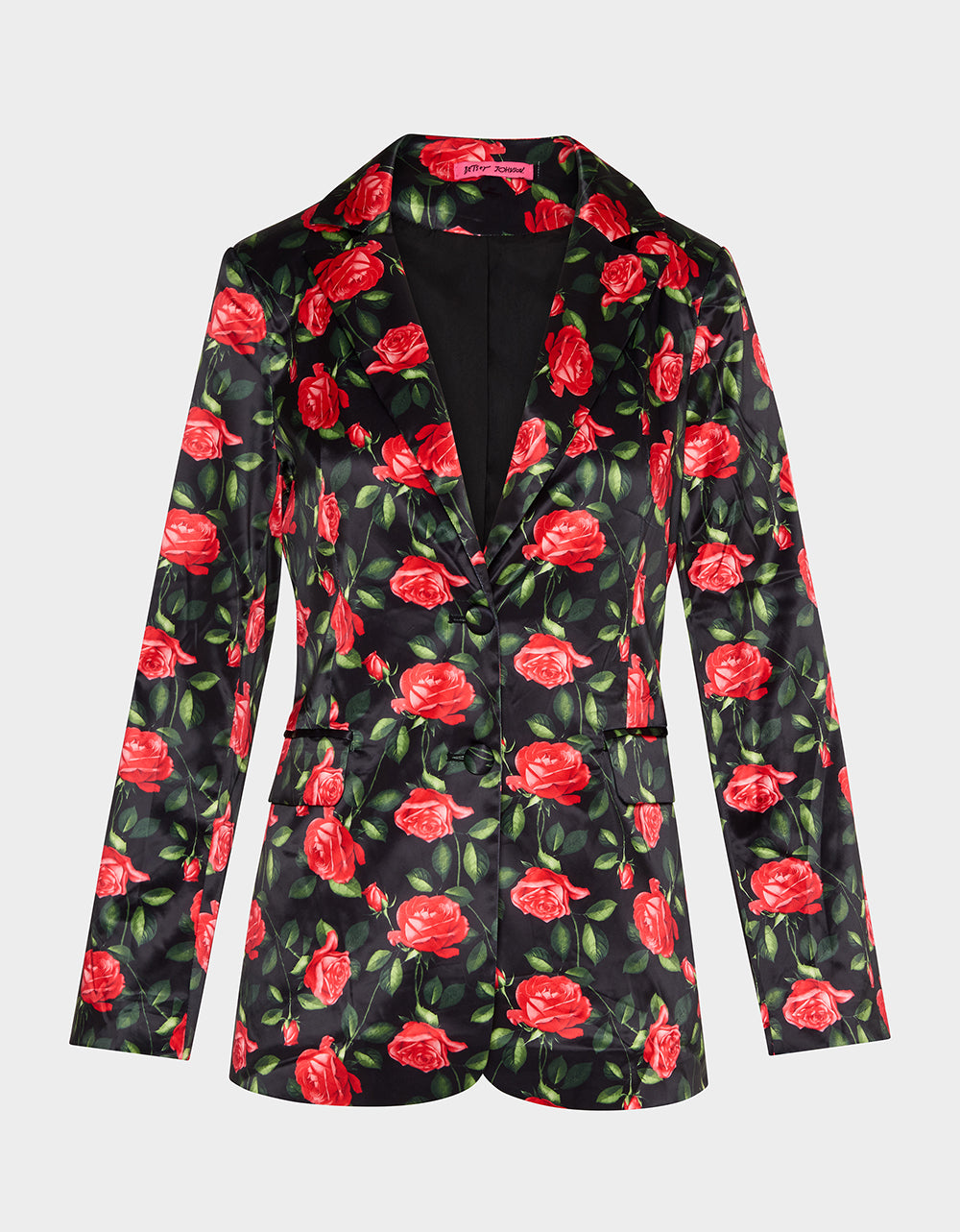 POWER BLOOM BLAZER BLACK - APPAREL - Betsey Johnson