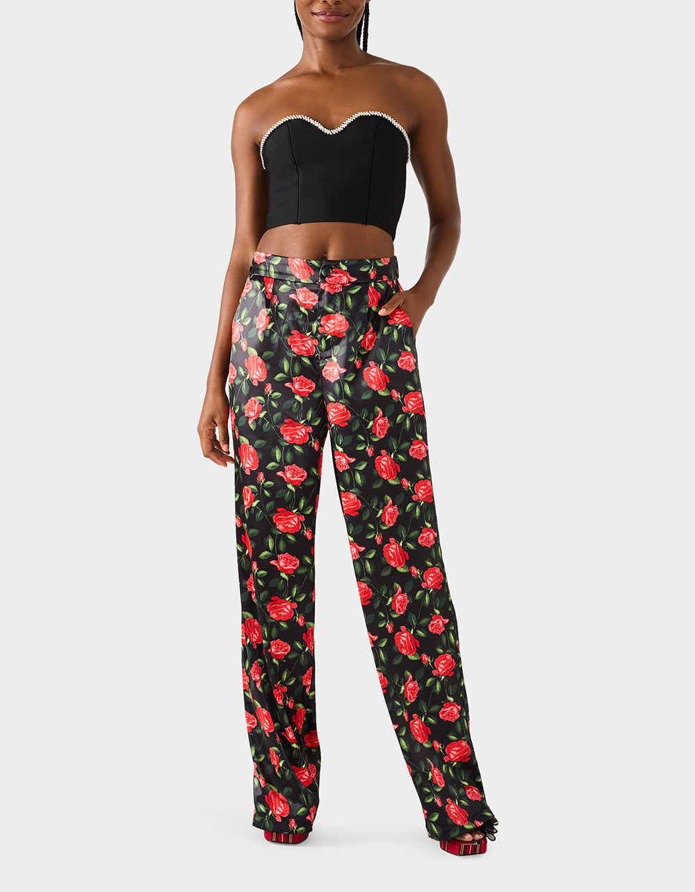 POWER BLOOM PANT BLACK - APPAREL - Betsey Johnson