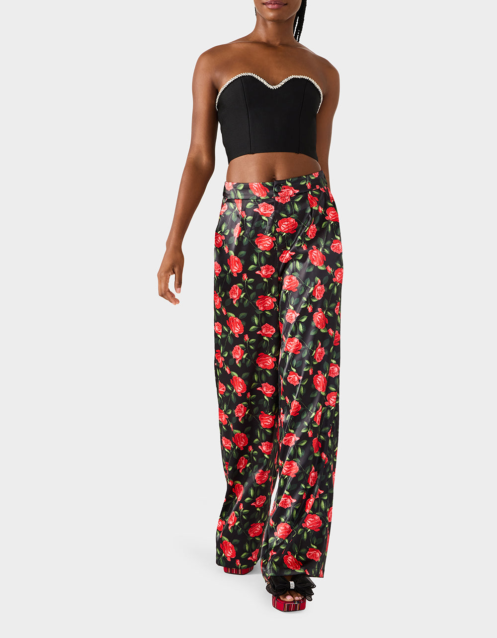 POWER BLOOM PANT BLACK - APPAREL - Betsey Johnson