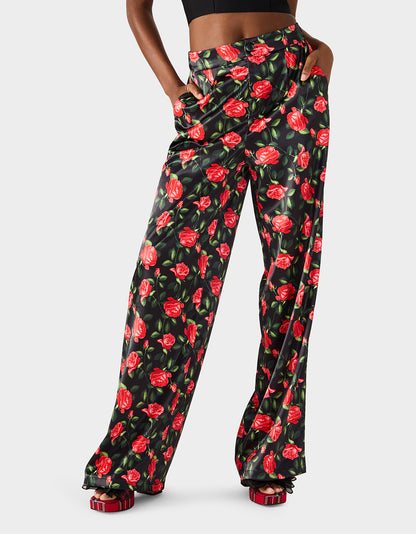 POWER BLOOM PANT BLACK - APPAREL - Betsey Johnson