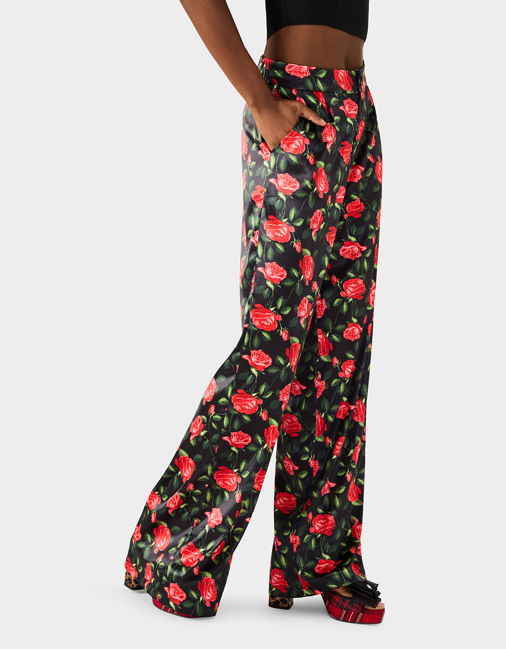 POWER BLOOM PANT BLACK - APPAREL - Betsey Johnson