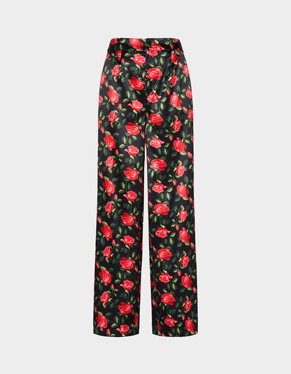 POWER BLOOM PANT BLACK - APPAREL - Betsey Johnson