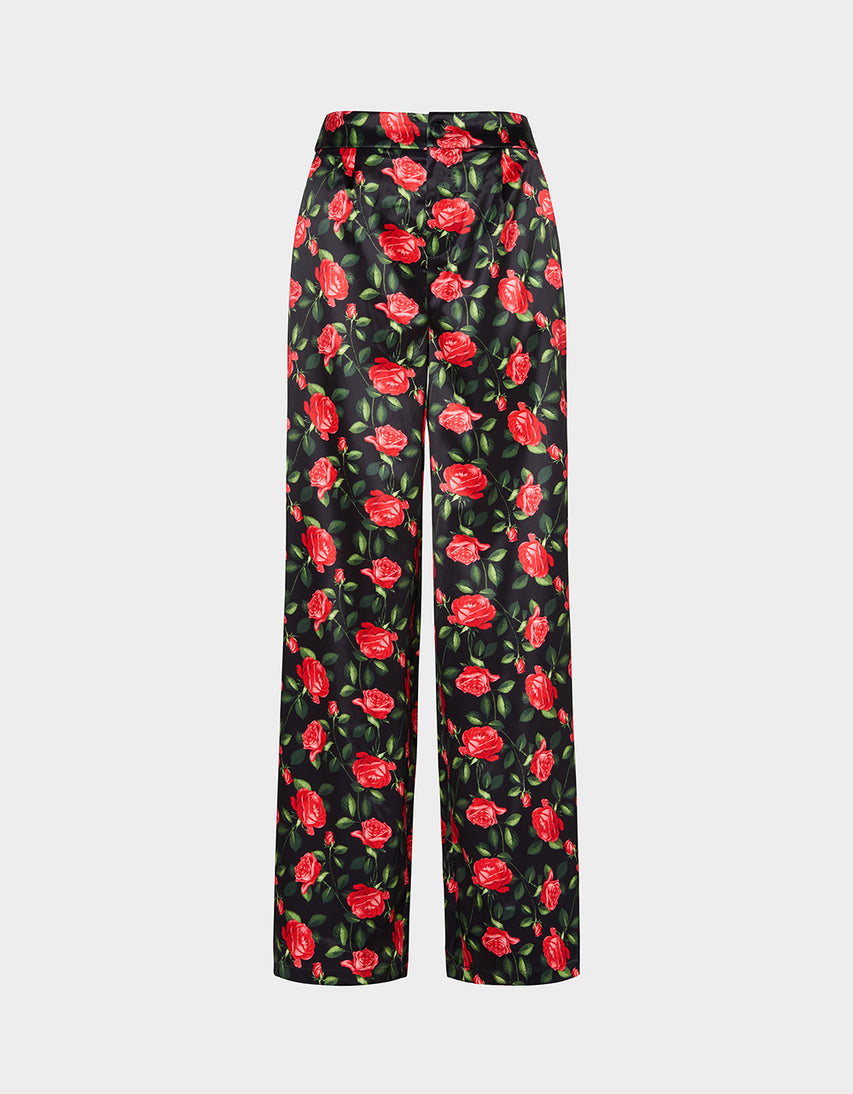 POWER BLOOM PANT BLACK - APPAREL - Betsey Johnson