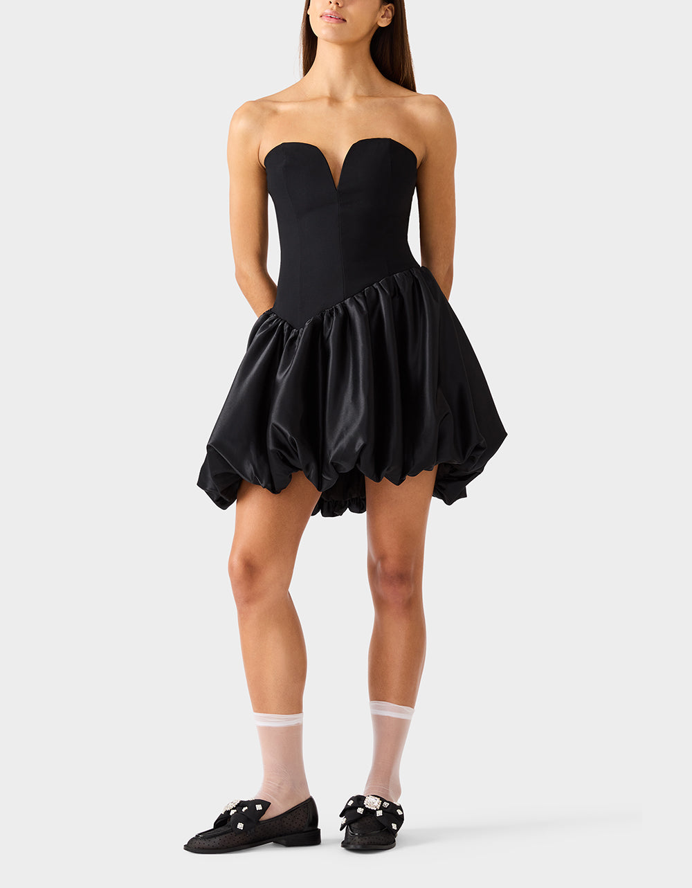 Women's Bubble Soiree Dress in Black | Size Medium