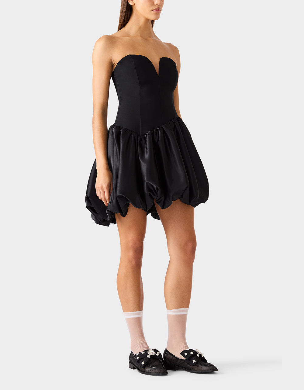 Women's Bubble Soiree Dress in Black | Size Medium