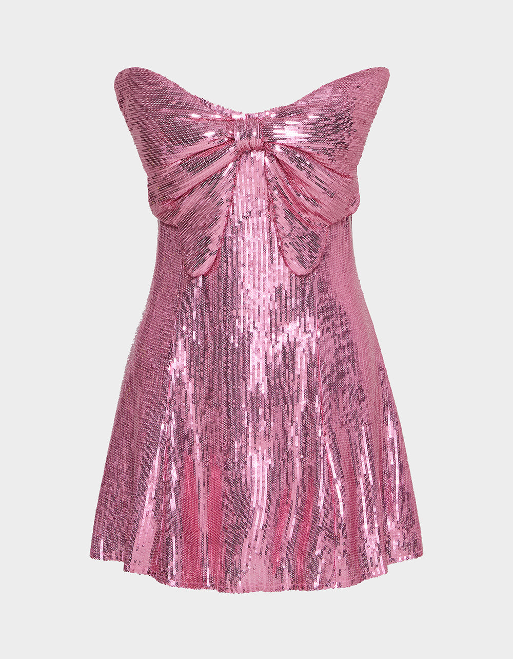 SEQUIN BOW DRESS PINK SEQUIN - APPAREL - Betsey Johnson