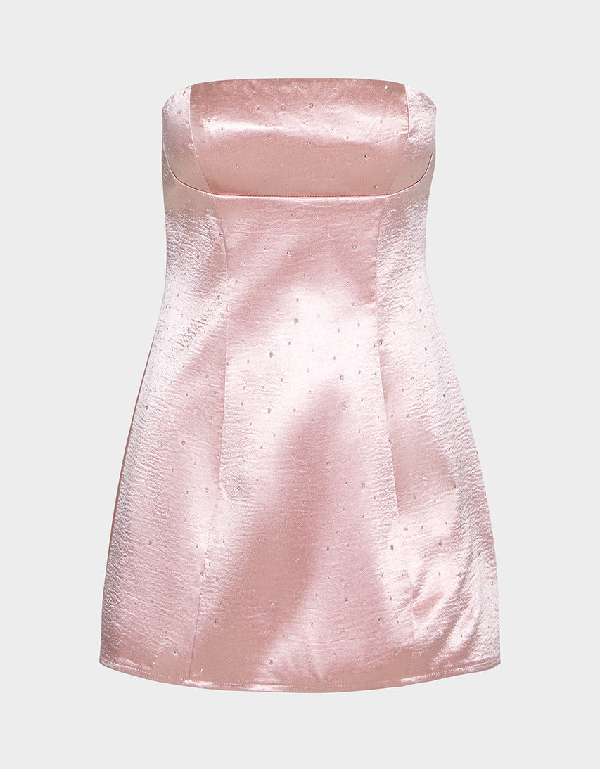 CONTOUR SPARKLE DRESS BLUSH - APPAREL - Betsey Johnson
