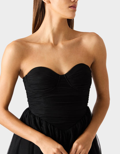 TULLE TWIRL DRESS BLACK - APPAREL - Betsey Johnson