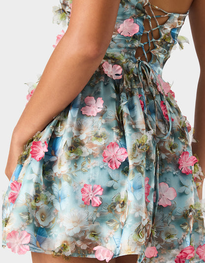 FLUTTER BLOOM DRESS MULTI - APPAREL - Betsey Johnson