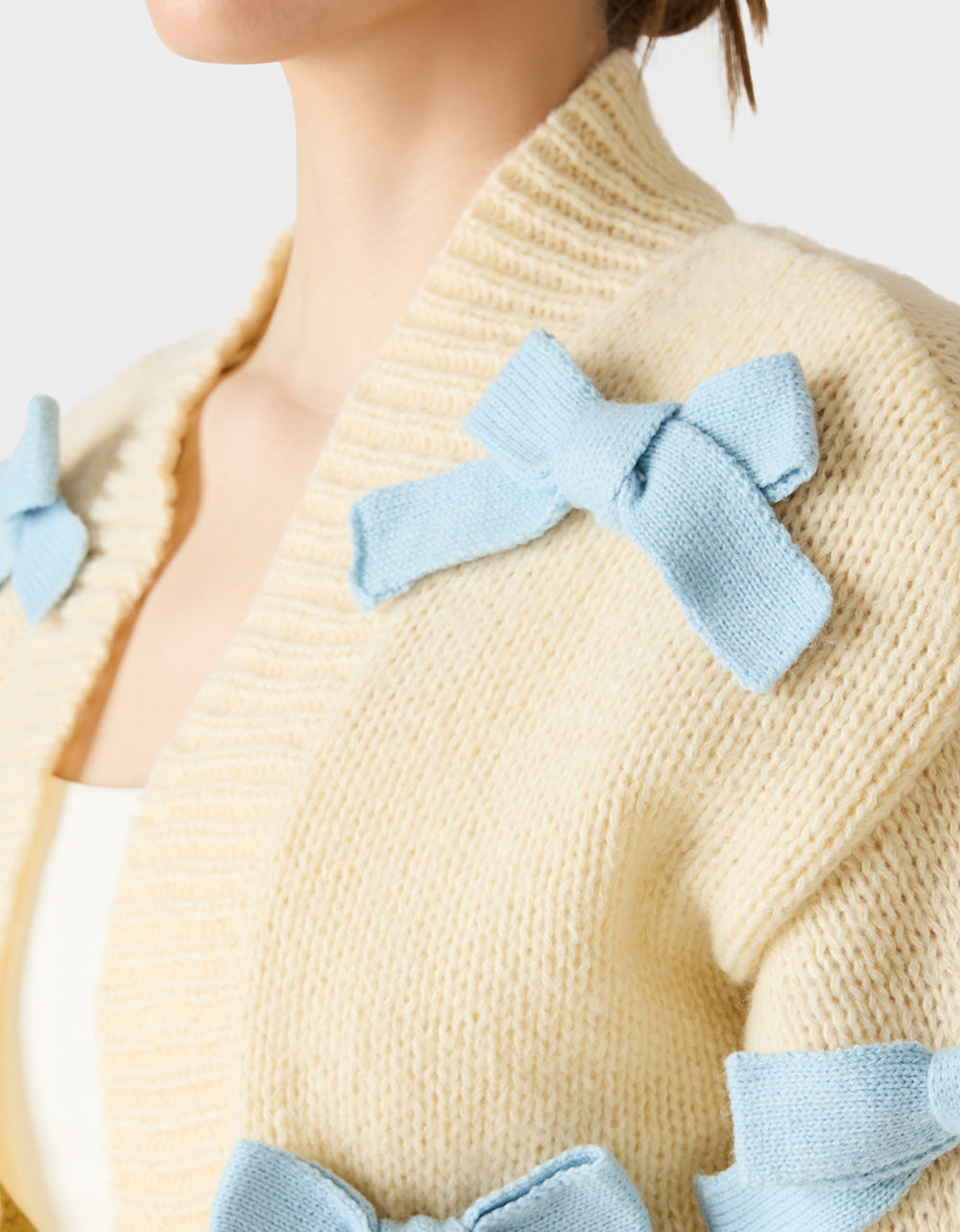 BOW CARDIGAN IVORY - APPAREL - Betsey Johnson - view 6