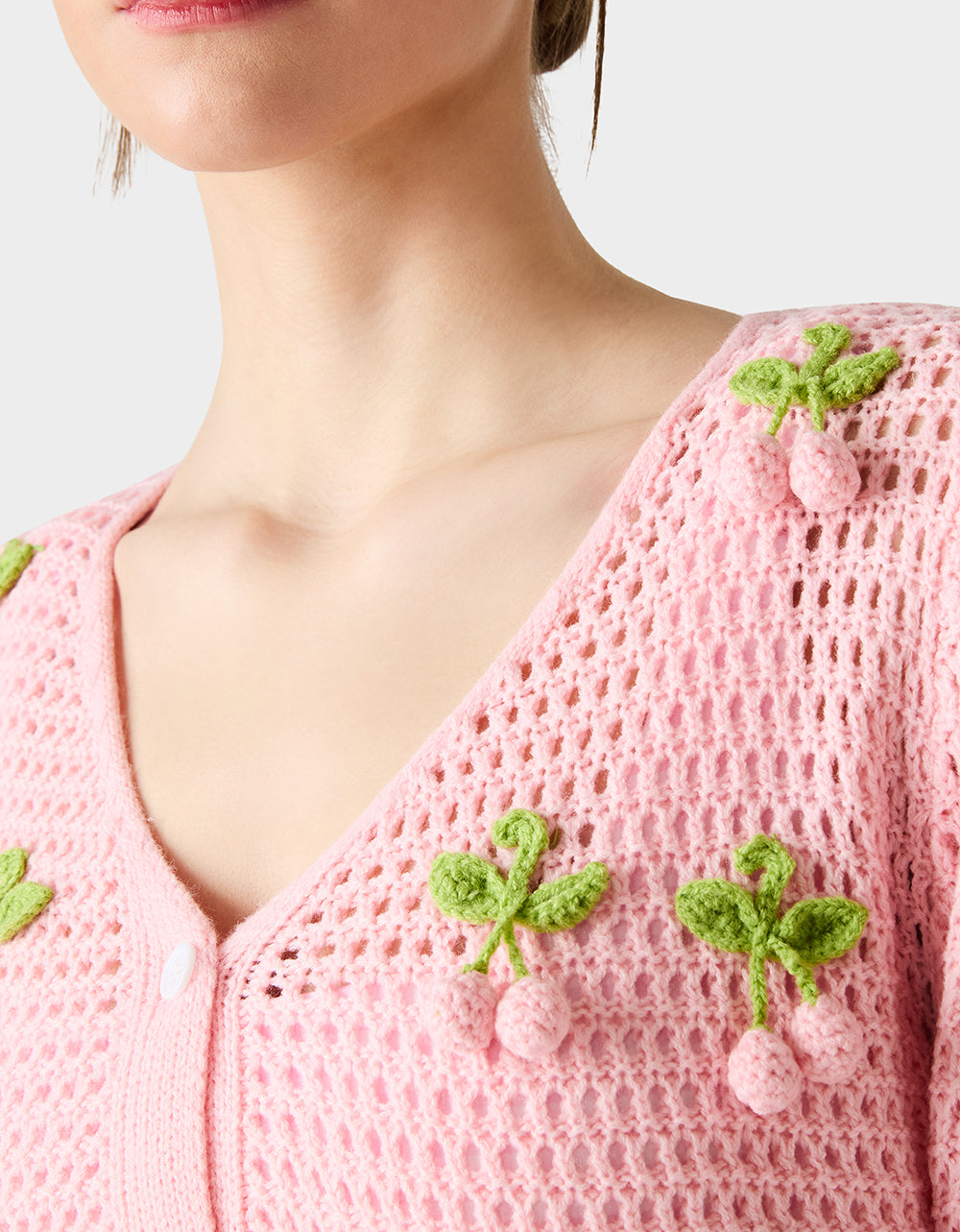 CHERRY CARDIGAN PINK - APPAREL - Betsey Johnson - view 3