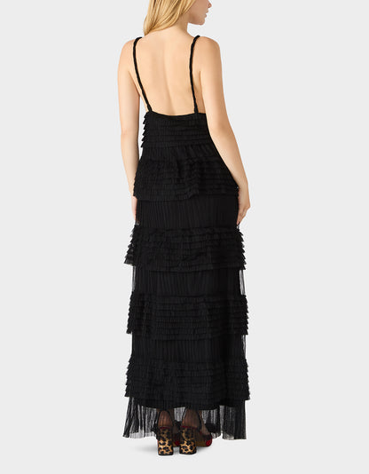 TIERED TULLE GOWN BLACK - APPAREL - Betsey Johnson