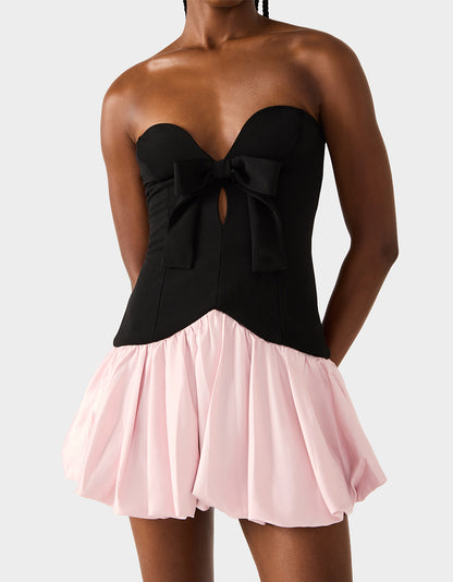 BETSEY'S BOW DRESS BLACK MULTI - APPAREL - Betsey Johnson