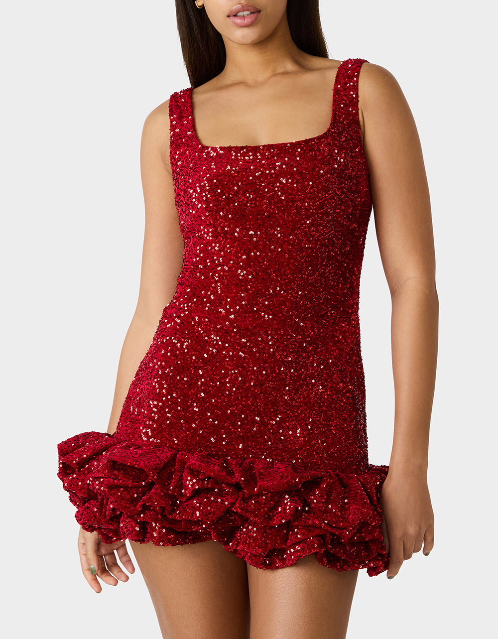 Women's Festive Flirt Dress in Red | Size Small