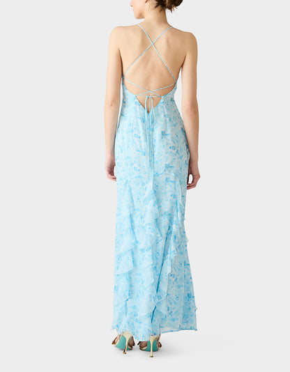 PETAL BREEZE MAXI DRESS BLUE - APPAREL - Betsey Johnson