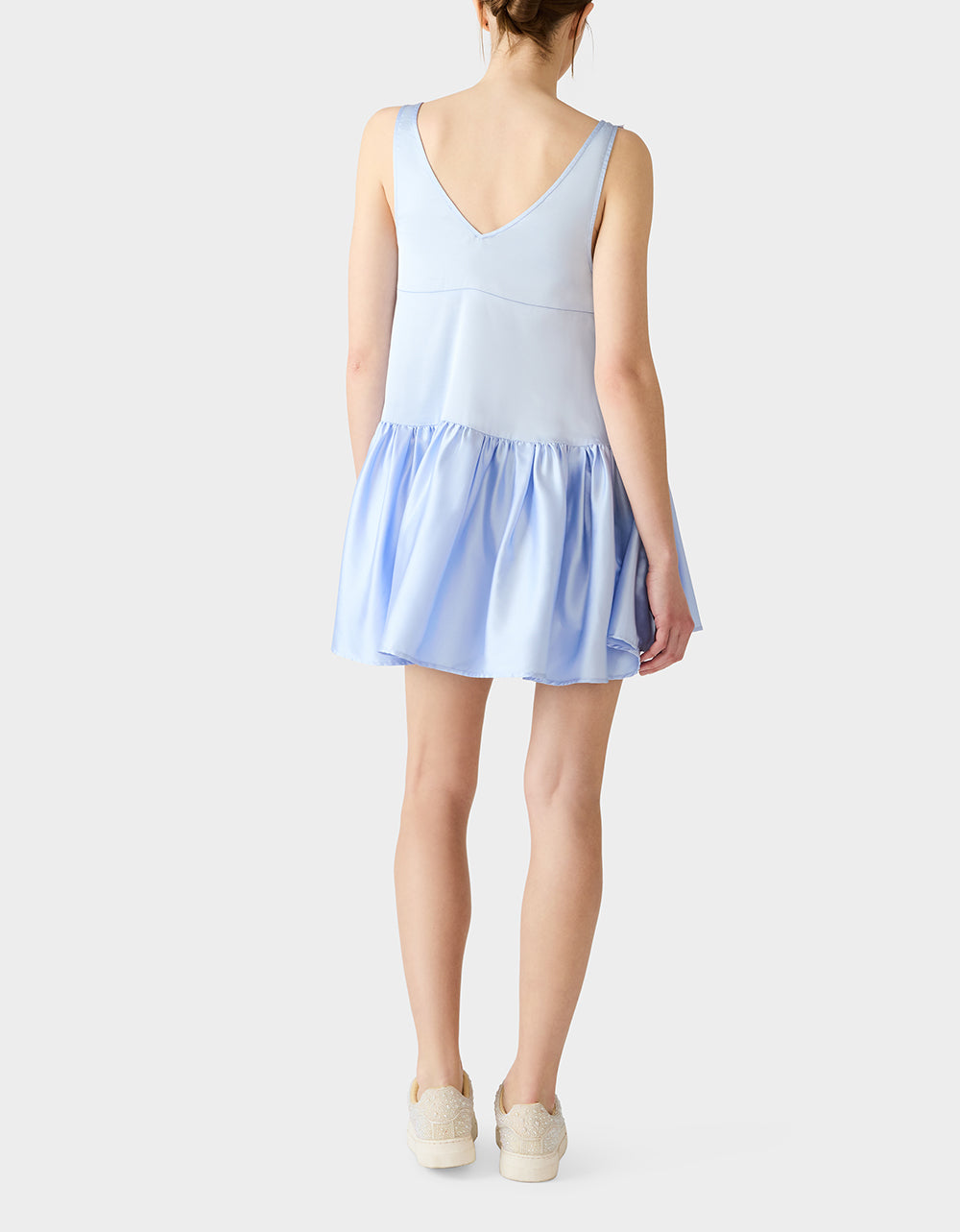 SWEET SATIN SWING DRESS LIGHT BLUE - APPAREL - Betsey Johnson - view 3