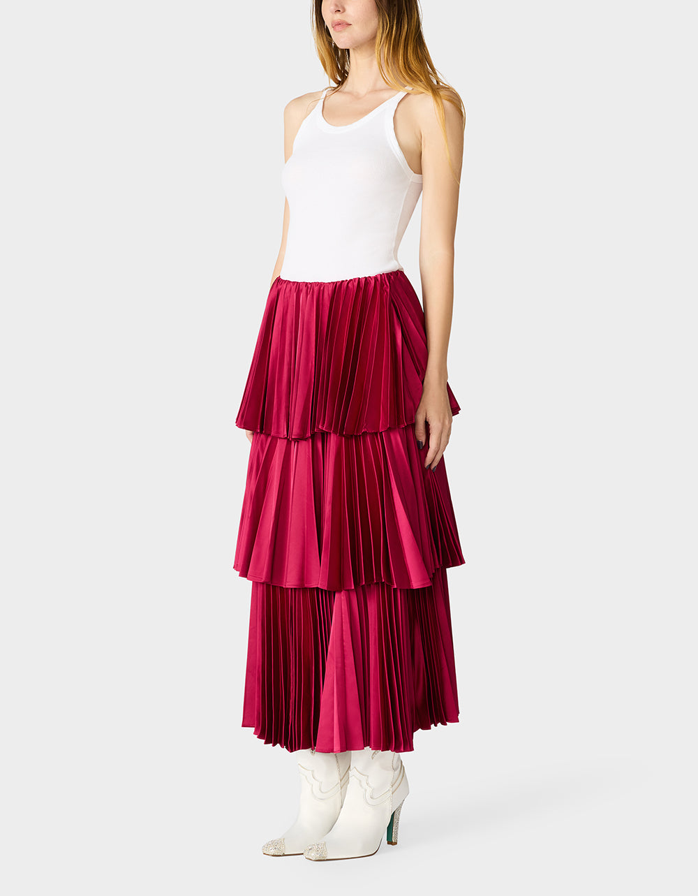 POINTSETTIA PASSION SKIRT WINE - APPAREL - Betsey Johnson - view 2