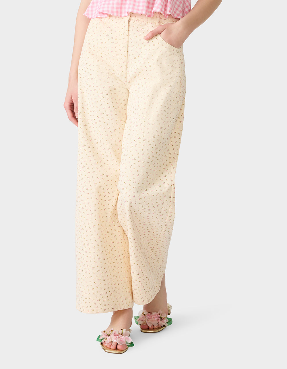 ROSEBUD JEANS CREAM - APPAREL - Betsey Johnson - view 3