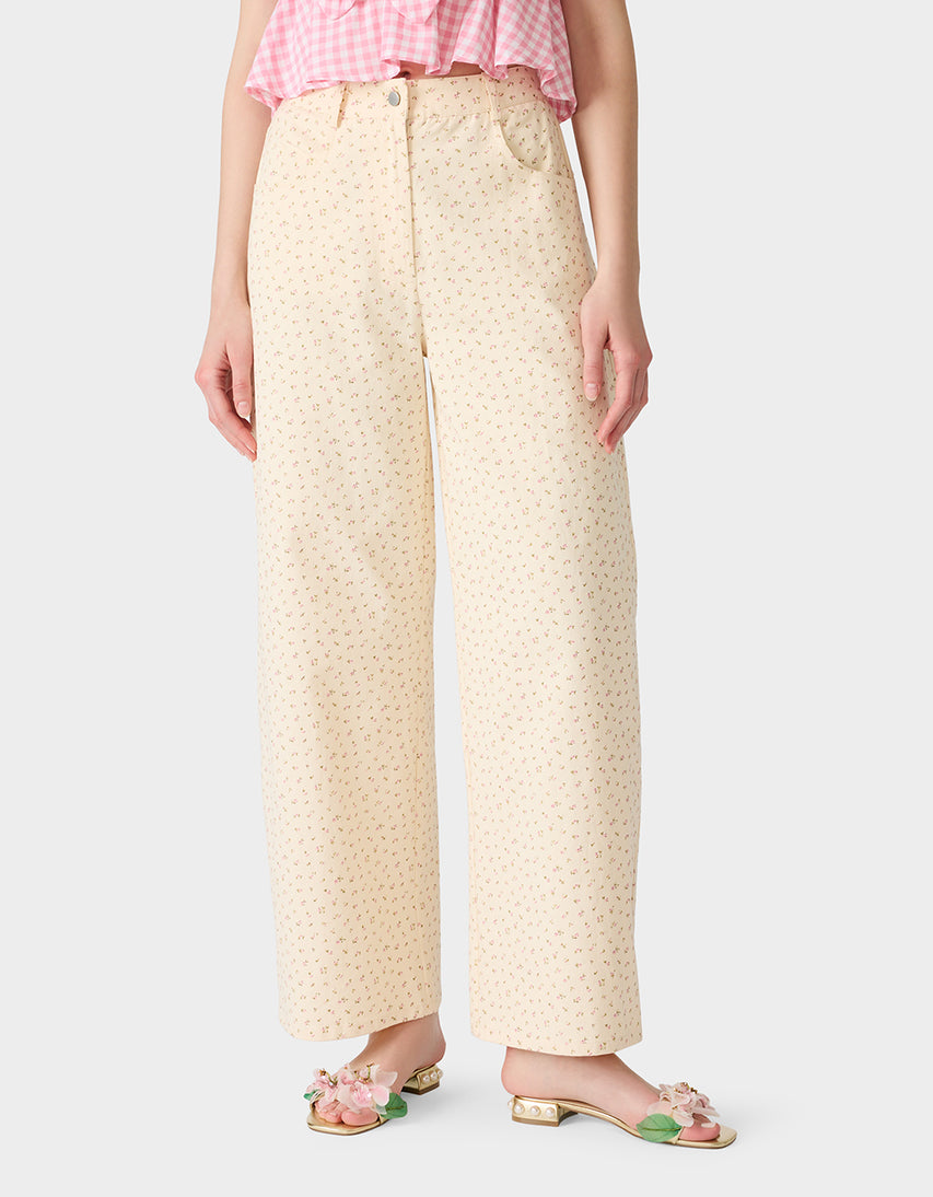 ROSEBUD JEANS CREAM - APPAREL - Betsey Johnson