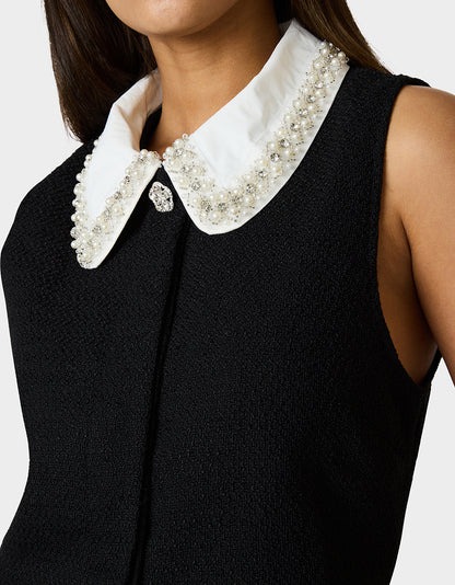 LUSTER NOIR TOP BLACK - APPAREL - Betsey Johnson