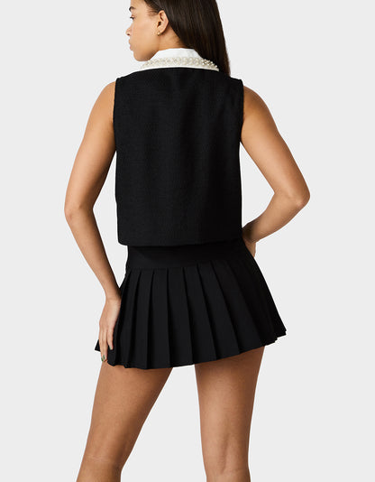 LUSTER NOIR TOP BLACK - APPAREL - Betsey Johnson
