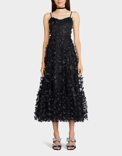 BETSEYS BUTTERFLY MAXI DRESS BLACK - APPAREL - Betsey Johnson