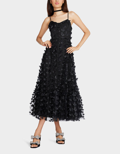 BETSEYS BUTTERFLY MAXI DRESS BLACK - APPAREL - Betsey Johnson