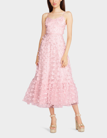 BETSEYS BUTTERFLY MAXI DRESS PINK - APPAREL - Betsey Johnson