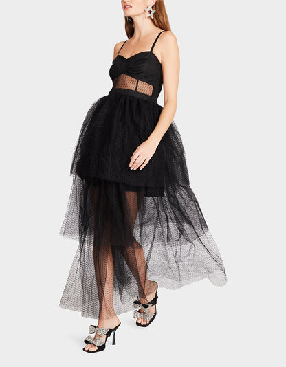 EMILY TULLE DRESS BLACK - APPAREL - Betsey Johnson