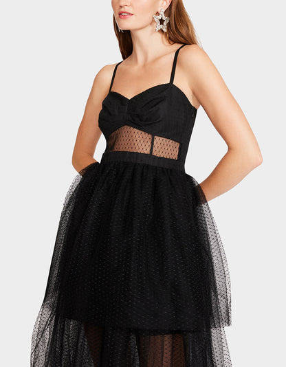 EMILY TULLE DRESS BLACK - APPAREL - Betsey Johnson