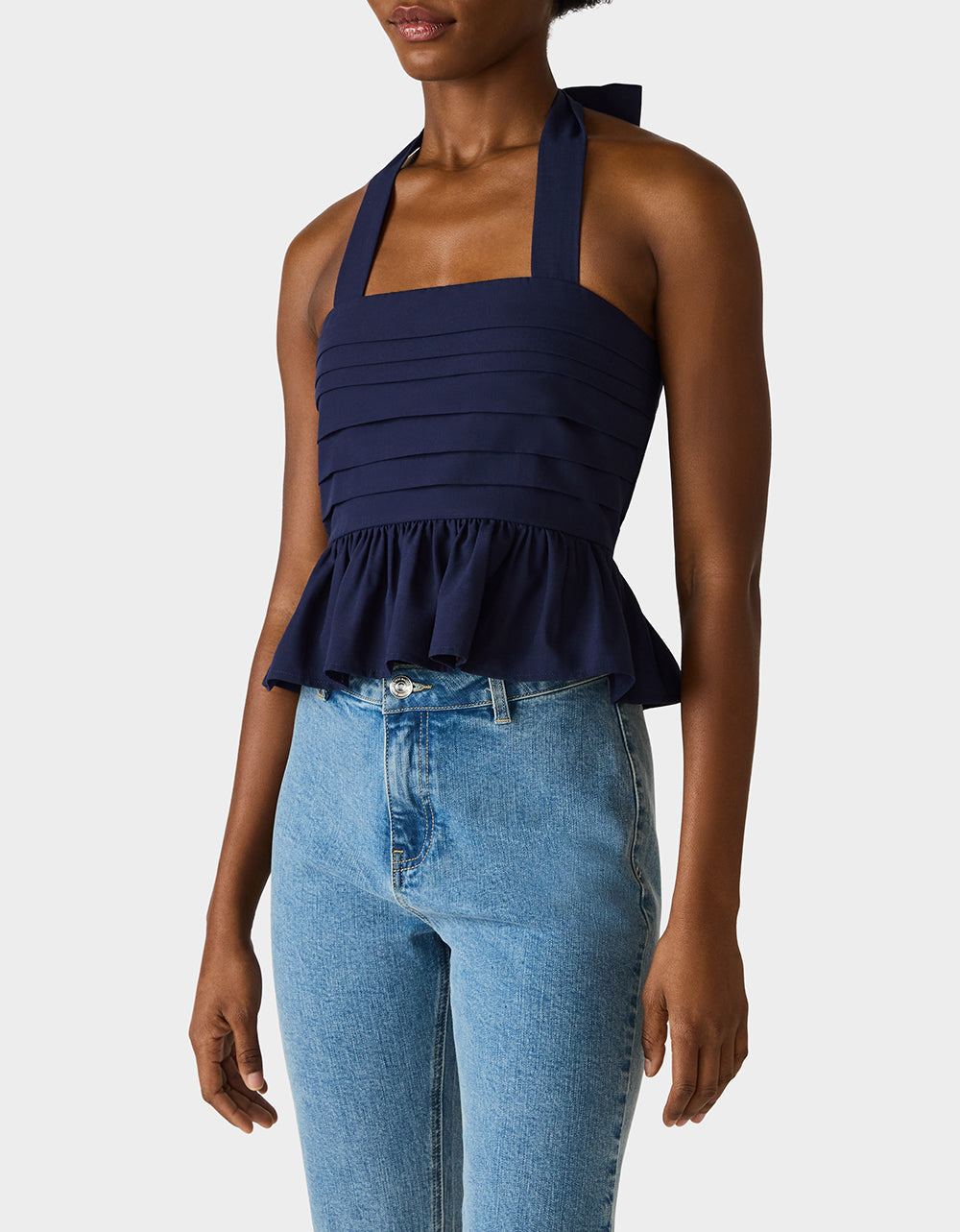 AHOY PEPLUM TOP NAVY - APPAREL - Betsey Johnson - view 5