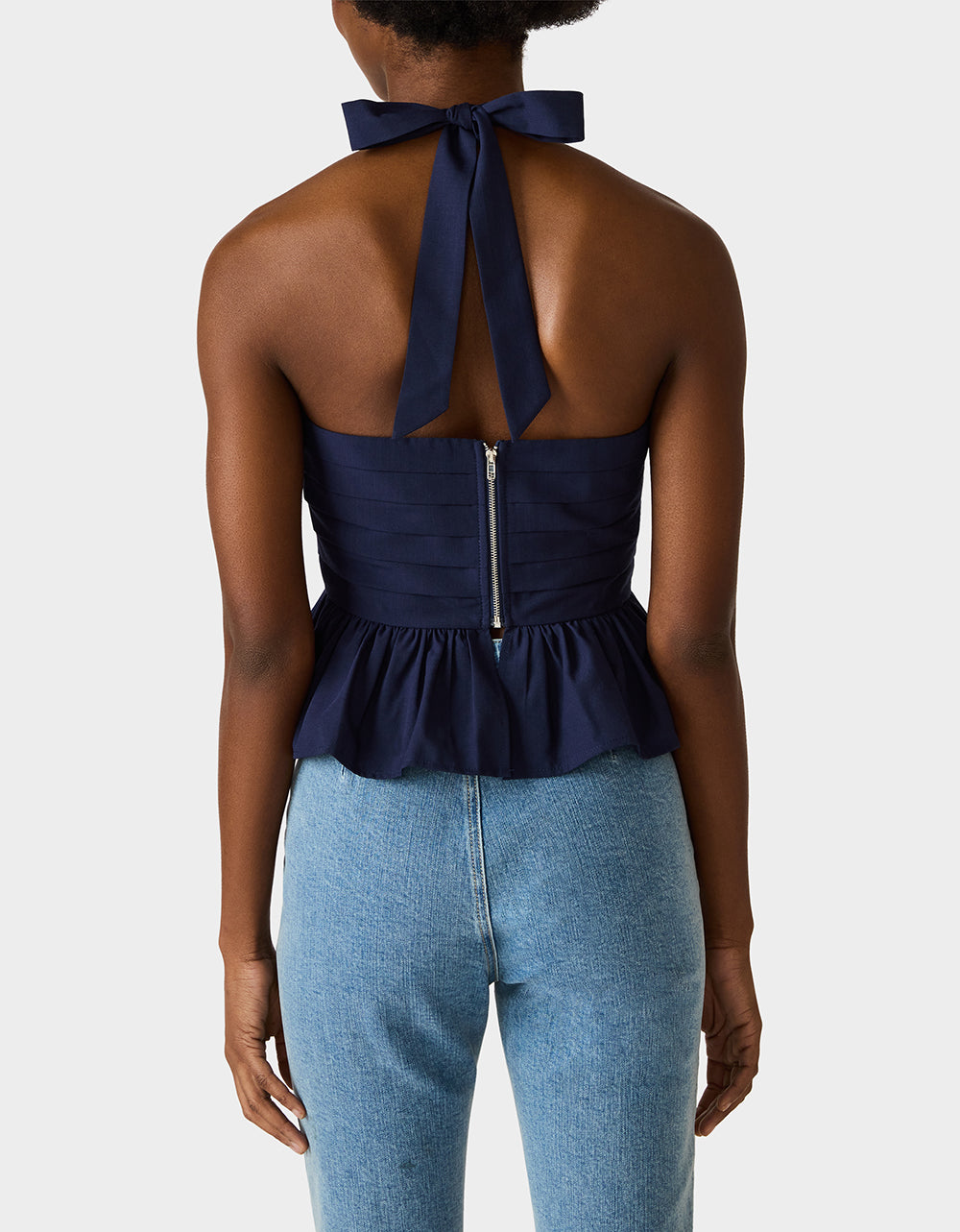 AHOY PEPLUM TOP NAVY - APPAREL - Betsey Johnson - view 7