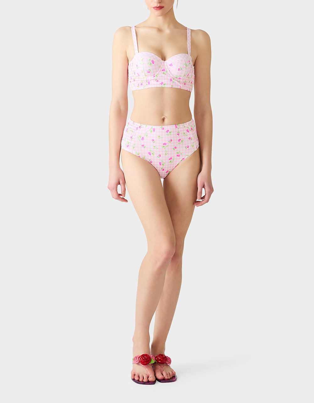 GINGHAM ROSE BIKINI SET