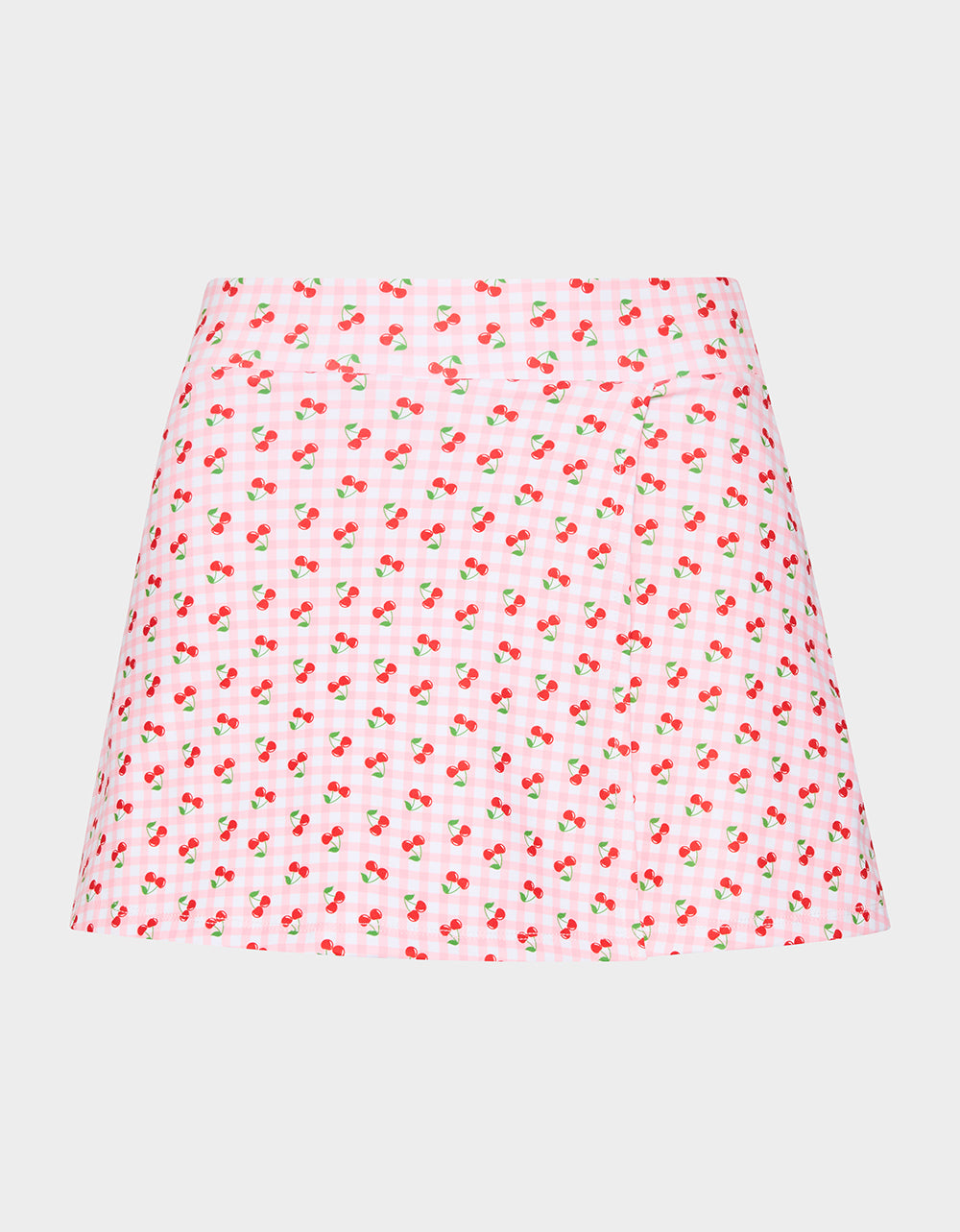 CHERRY GINGHAM SIDE SLIT SKORT PINK MULTI - APPAREL - Betsey Johnson - view 2