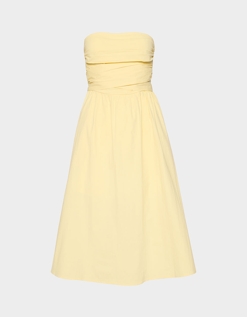 BUTTER UP Yellow Strapless Flowy Women's Midi Dress – Betsey Johnson
