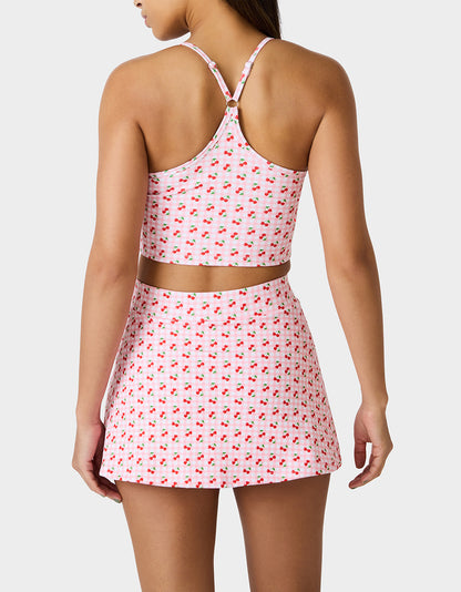 CHERRY GINGHAM RACERBACK TOP PINK MULTI - APPAREL - Betsey Johnson