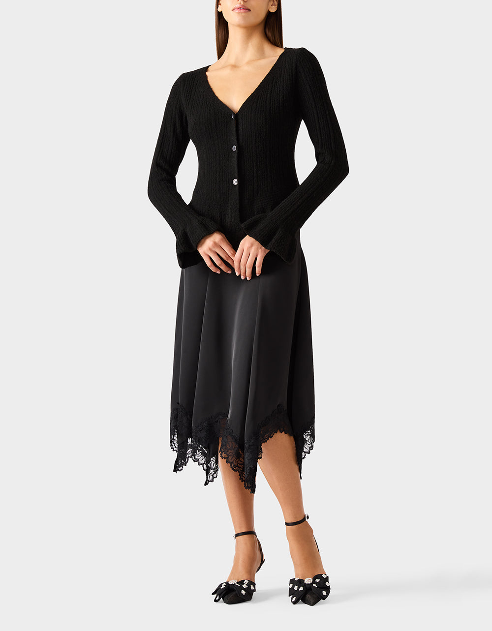 Women's Belle Cardigan in Black | Size XS