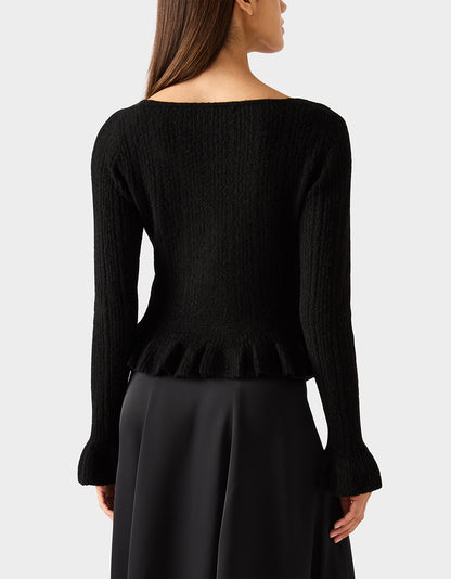 BELLE CARDIGAN BLACK - APPAREL - Betsey Johnson